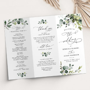 Programa Elegante de Cerimônia de Casamento Eucaly
