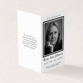 Programa Elegante de Encomenda Funeral de Foto