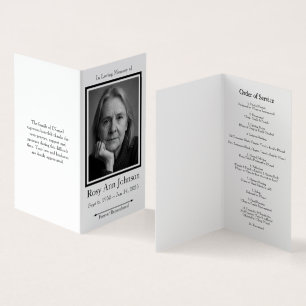 Programa Elegante de Encomenda Funeral de Foto