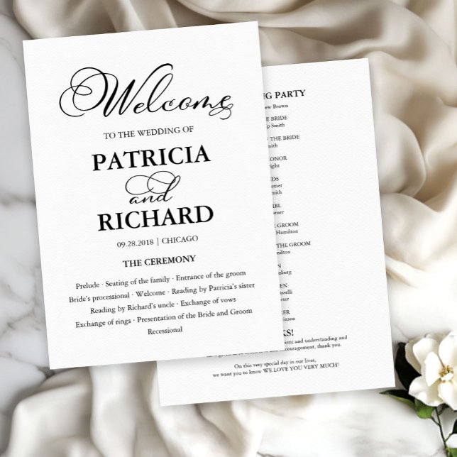 Programa Elegante de Ordem de Serviço de Cerimônia (Criador carregado)