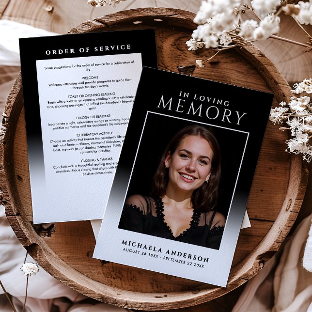 Programa Elegante Em Memória De Adorto Funeral/Memorial (Criador carregado)