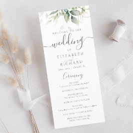 Programa Elegante Eucalyptus Deixa Casamento Dourado Verde