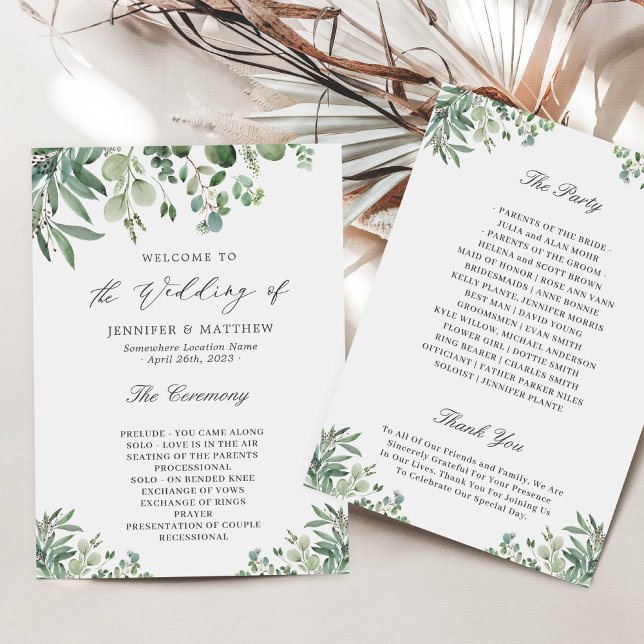 Programa Elegante Eucalyptus Deixa Casamento Verde (Criador carregado)
