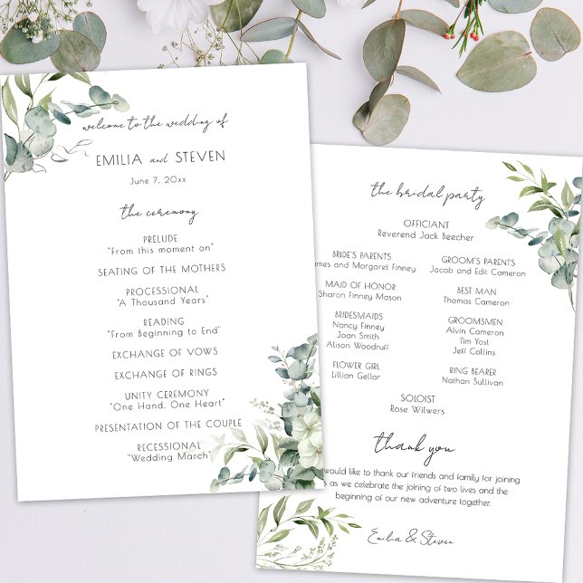 Programa Elegante Eucalyptus Greenery (Criador carregado)