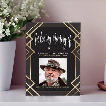 Elegante Foto No Loving Memory Funeral Program