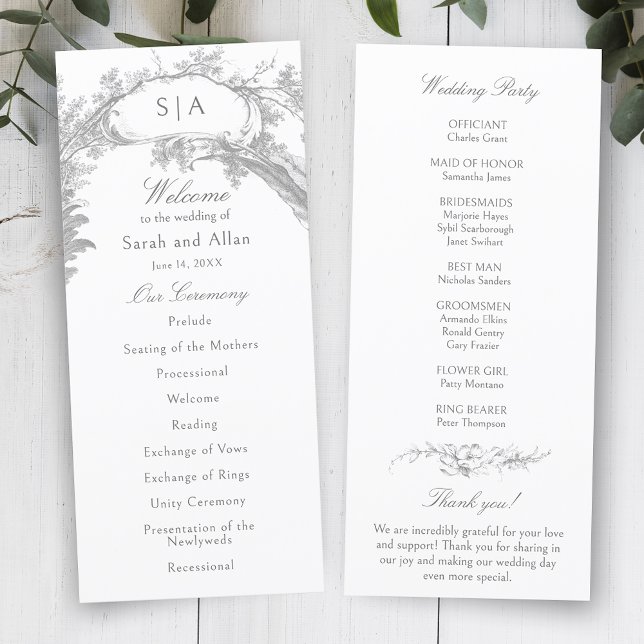 Programa Elegante francês Rococo Floral (Criador carregado)