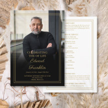 Elegante Funeral Memorial Ordem de Serviço