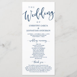 Programa Elegante Marinho Blue Script, nossa cerimônia de c