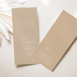 Programa Elegante Minimalista de Casamento Branco
