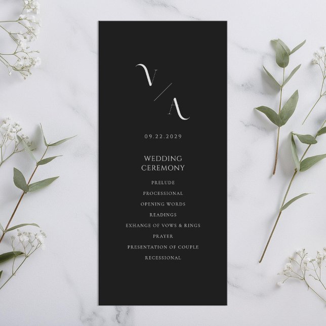 Programa Elegante Moderno de Casamento Minimalista (Criador carregado)