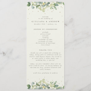 Programa Elegante Noiva de Neve Creme+Eucalipto Casamento d