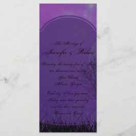 Programa Elegante Purple Gothic Posh Wedh Program