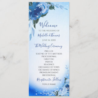 Programa Elegante Royal Blue Watercolor
