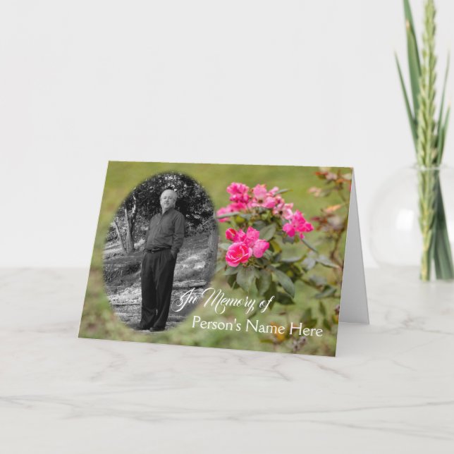 Programa Em memória de placa com Rosas e foto (Frente)