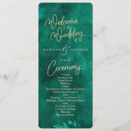 Programa Emerald Green Watercolor e Casamento Dour