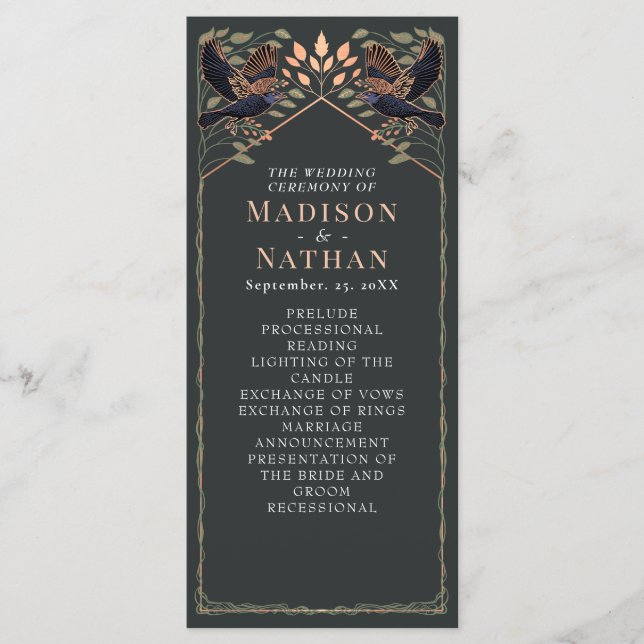 Programa Encantada Casamento Floral Raven Raven Sage Green (Frente)