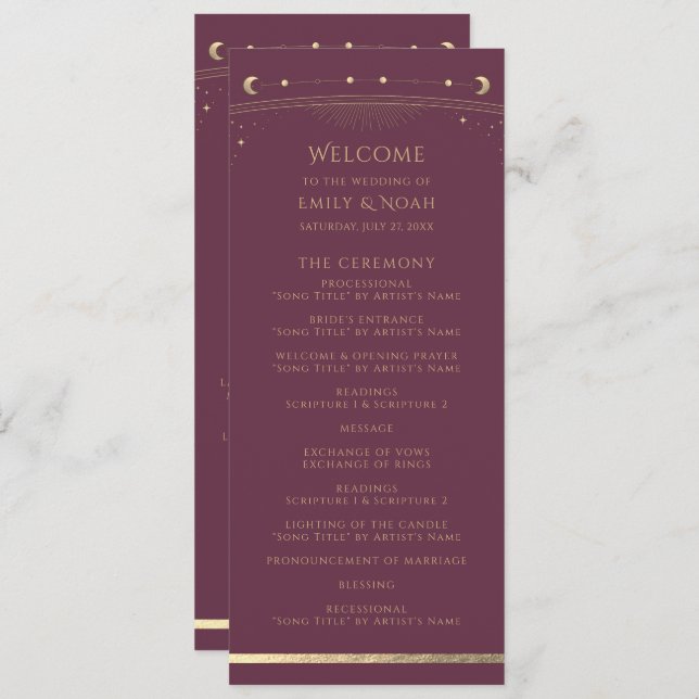 Programa Espaço Místico de Astronomia da Lua Solar Dourada  (Frente/Verso)