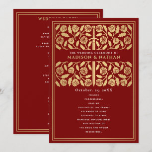 Programa Espada Dourada Medieval Escarlate Casamento Real