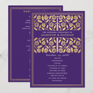 Programa Espada Dourada Medieval Roxa Casamento Real