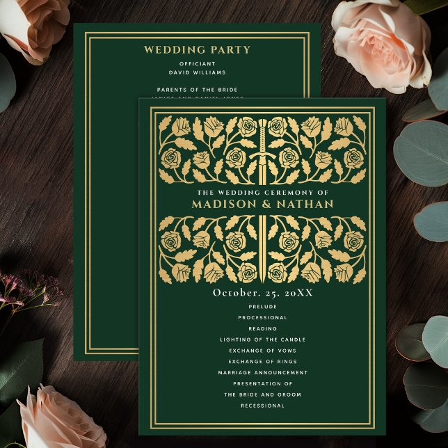 Programa Espada Dourada Medieval Verde Casamento Real (Criador carregado)