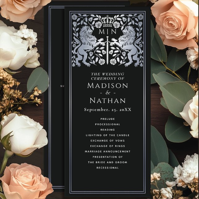 Programa Espada Medieval Black & Silver Royal Lion Casament (Criador carregado)
