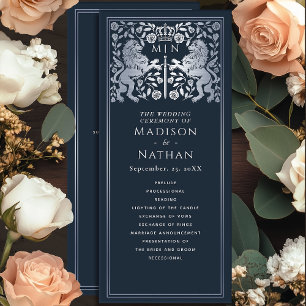 Programa Espada Medieval Leão Real Azul e Prata Casamento