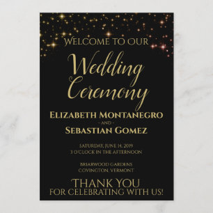 Programa Estrelas Douradas Elegantes no Casamento Festivo N