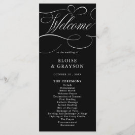 Programa Eterno de caligrafia moderna casamento branco pret