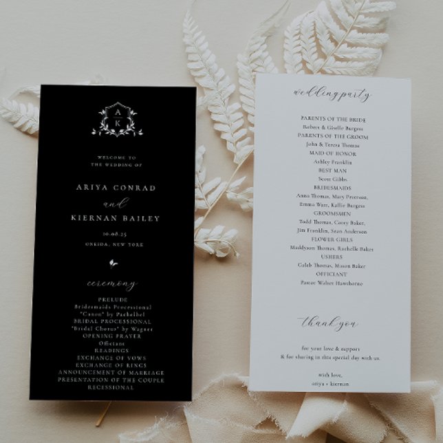 Programa Eterno Vinha Monograma Crest Black (Criador carregado)