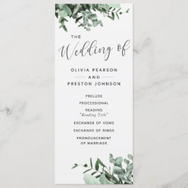 Programa Eucalyptus e Greenery Watercolor Weding P