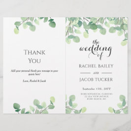 Programa Eucalyptus Greenery Script Floral Wedding