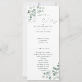Programa Eucalyptus Sage Green Watercolor Casament