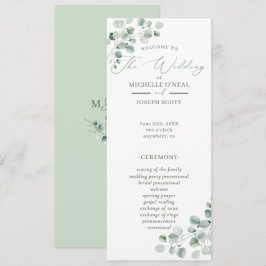 Programa Eucalyptus Sage Green Watercolor Casament
