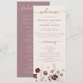 Programa Fall Floral Wedding