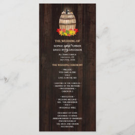 Programa Fall Foliage Wine Barrel Vineyard WedProgramme