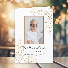 Programa Fall Maple Deixa o Memorial do Serviço Funeral Dob