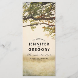 Programa Fall Tree Branches Rustic Wedding Programs