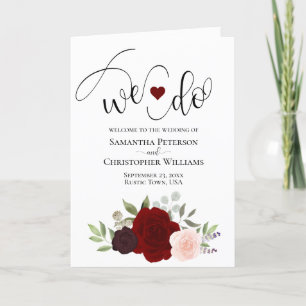 Programa Fazemos Casamento Elegante De Rosas Burgundy Blush