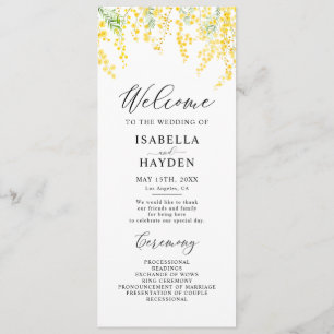 Programa Flat de Casamento Floral Amarelo Primaver