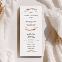 Programa Flat de Casamento Floral Colorido