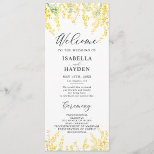 Programa Flat de Casamento Floral Primavera Mimosa
