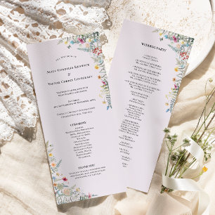 Programa Flat Simples de Casamento de Lavanda de Flor Selva