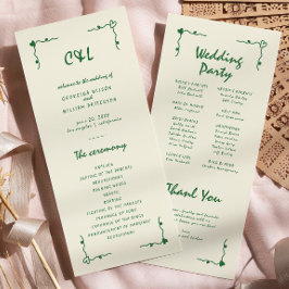 Programa Flat Verde Impresso à Manuscrito