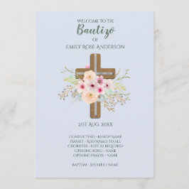 Programa Floral Cross BAUTIZO Bautismo Baptism