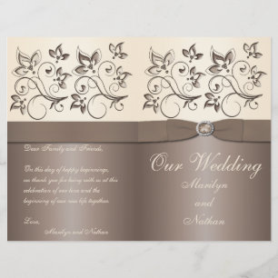 Programa floral do casamento do Mocha e do marfim