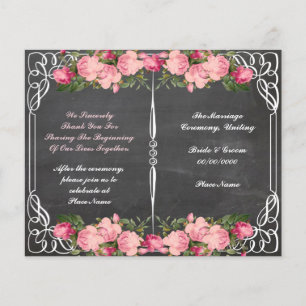 programa floral do casamento do quadro