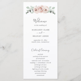 Programa Floral Sage Greenery Dusty Rosa Wedding