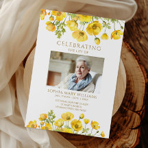 Flores Amarelas Ordem Funeral de Serviço