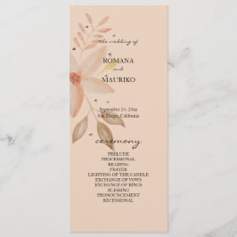 Programa Flores de Aquarela Elegante Terracotta Blush