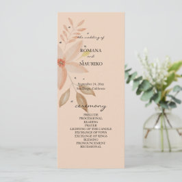Programa Flores de Aquarela Elegante Terracotta Blush